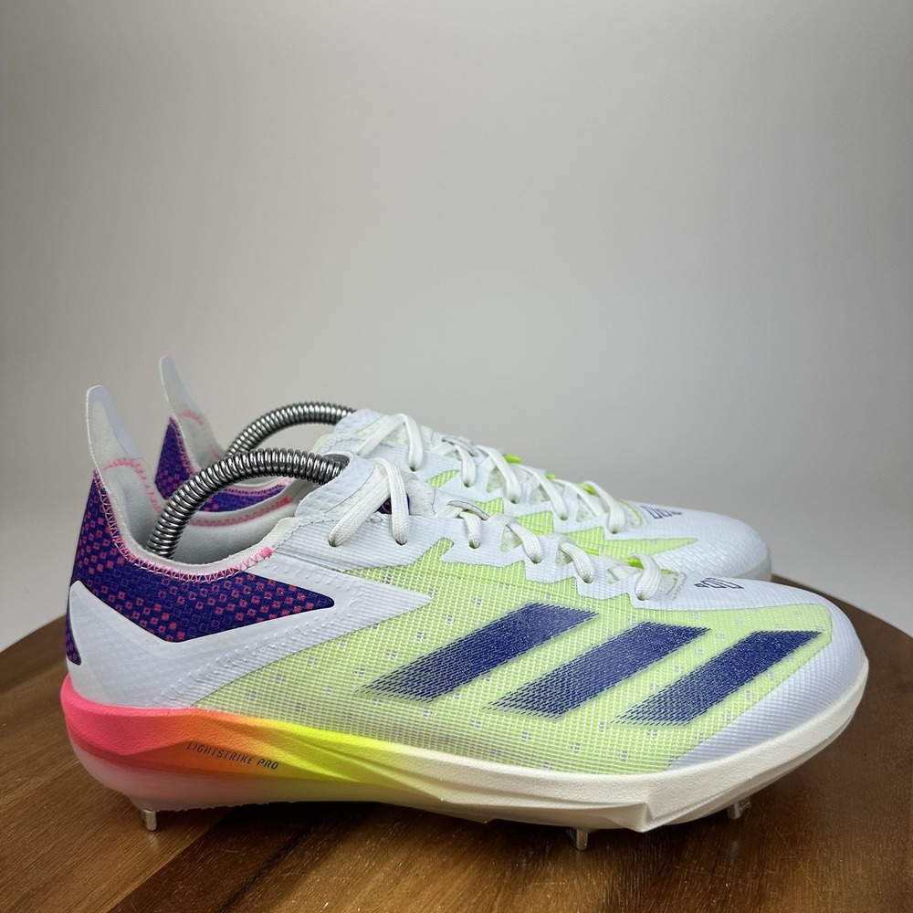 New NWOB Mens Adidas Electric+ Warp Speed Rainbow Baseball Cleats Shoes Size 8 D